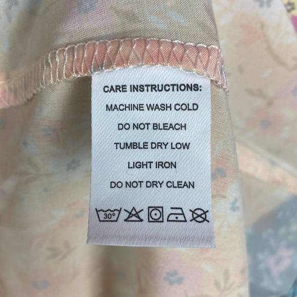 Made With Love Floral Pleated Flowy Midi Dress with Pockets Women's Small NEW - Picture 10 of 10